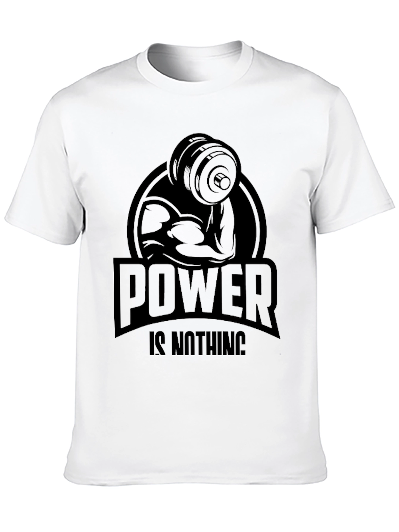 Powerlifting Black Graphic Tee - Power is Nothing