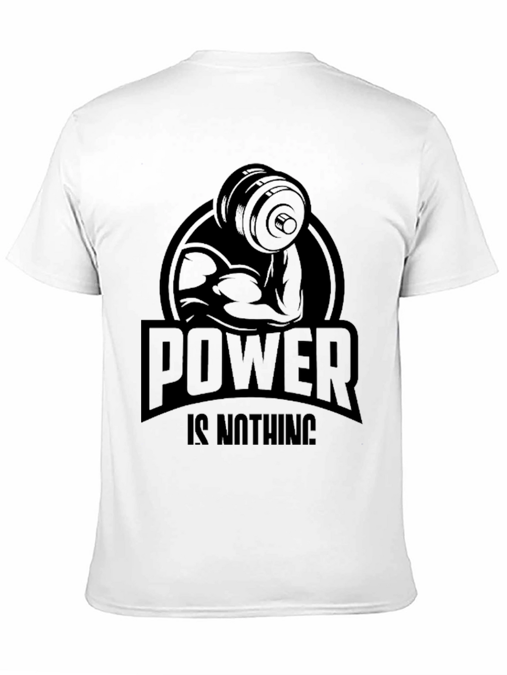 Powerlifting Black Graphic Tee - Power is Nothing