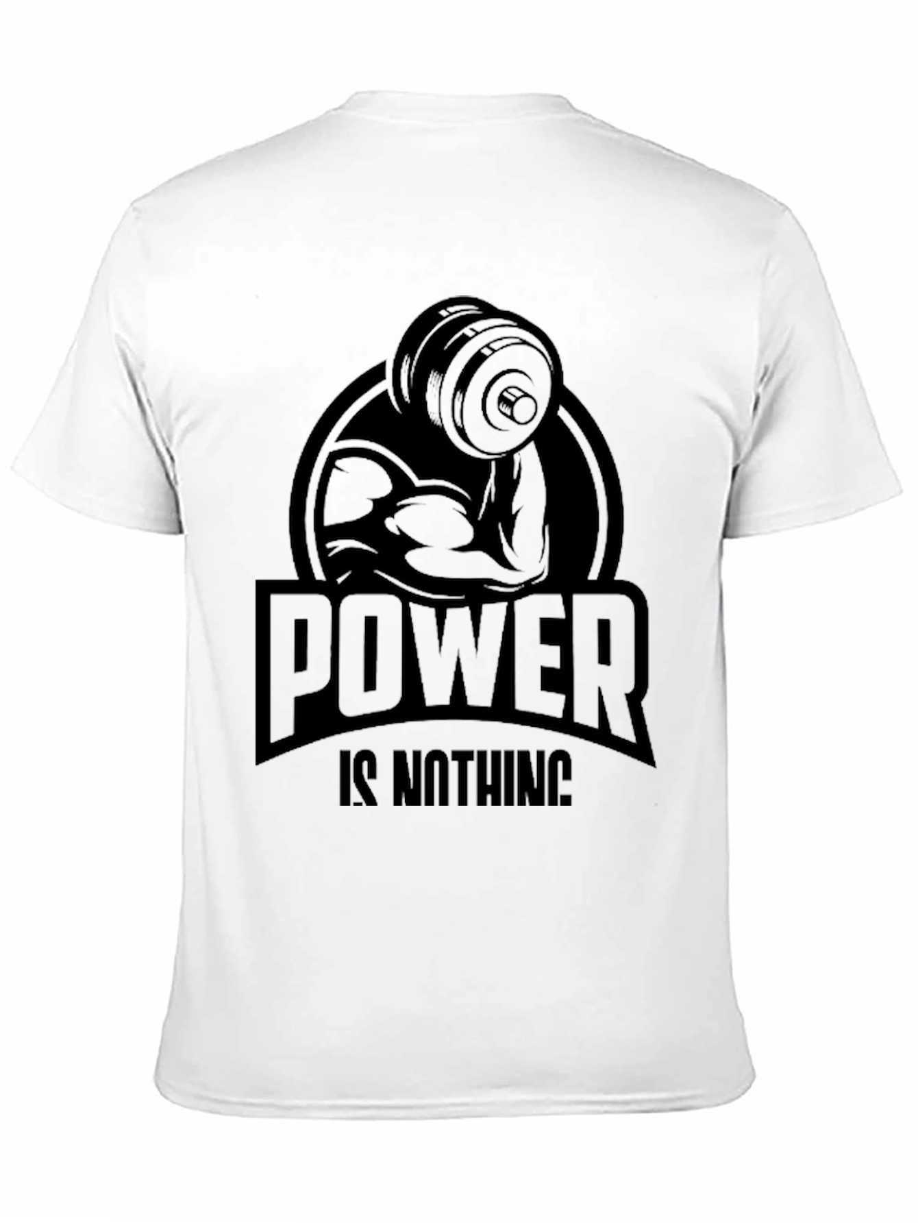 Powerlifting Black Graphic Tee - Power is Nothing