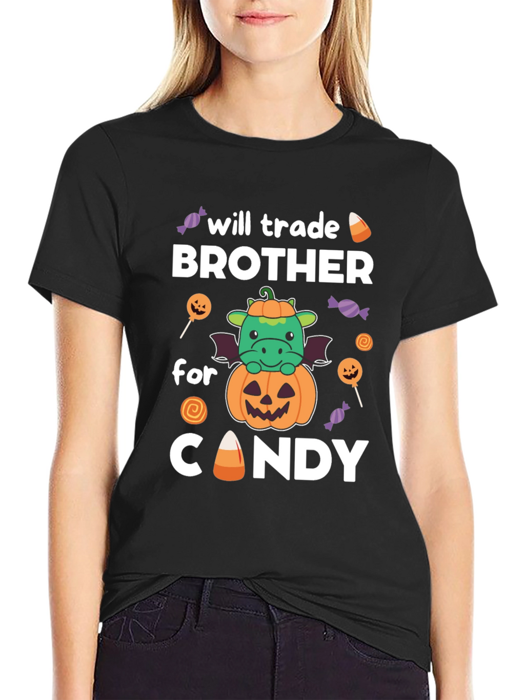 Will Trade Brother For Candy Halloween Dragon T-Shirt
