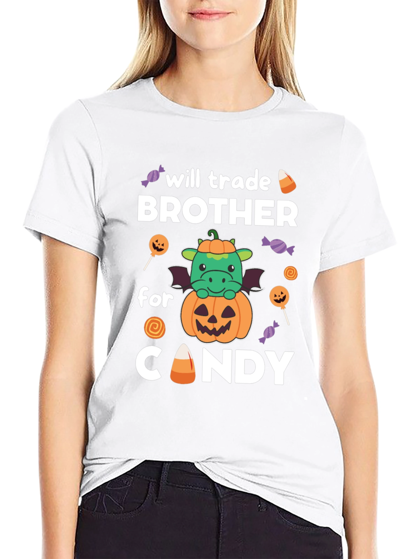Will Trade Brother For Candy Halloween Dragon T-Shirt