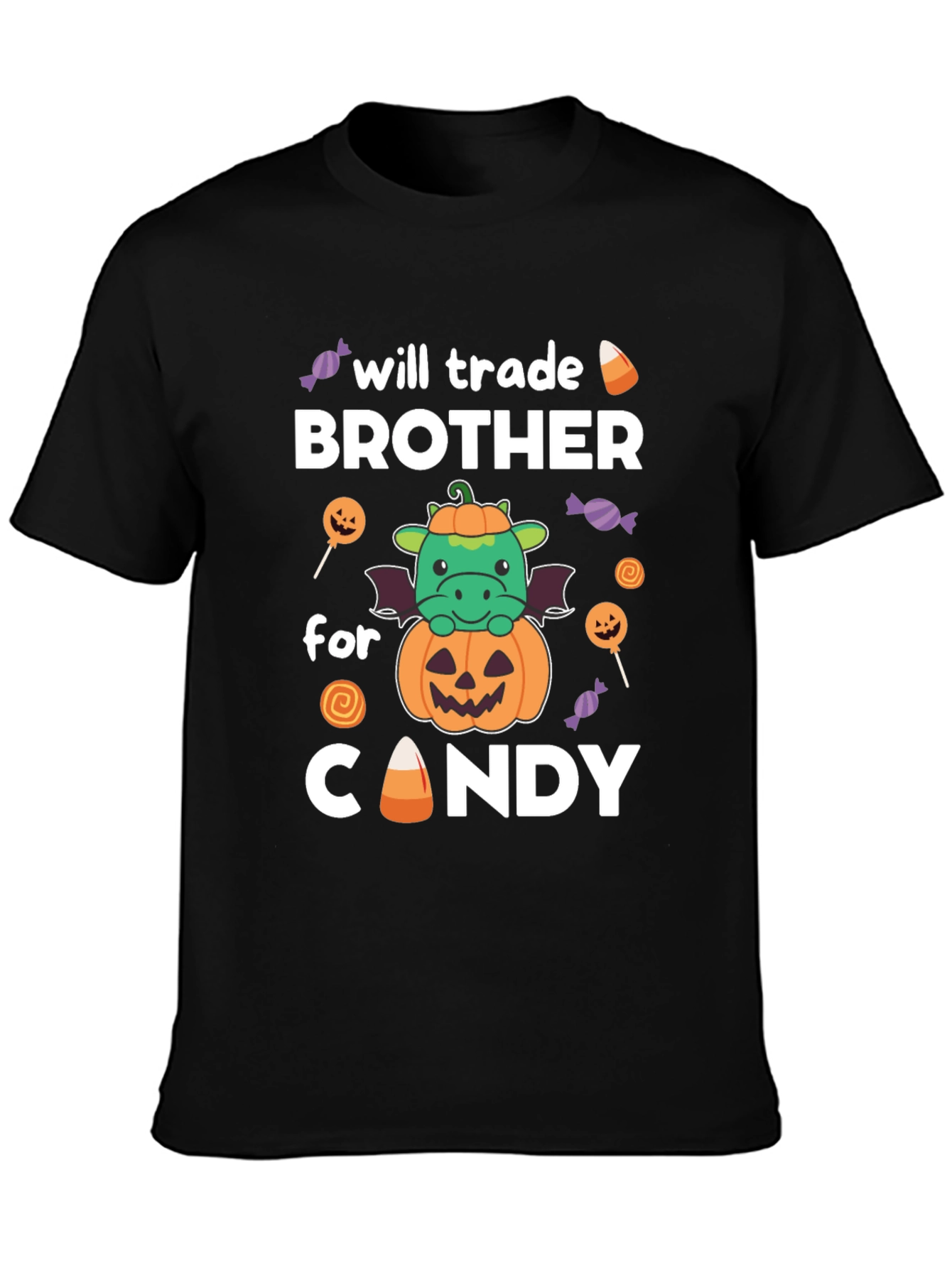 Will Trade Brother For Candy Halloween Dragon T-Shirt
