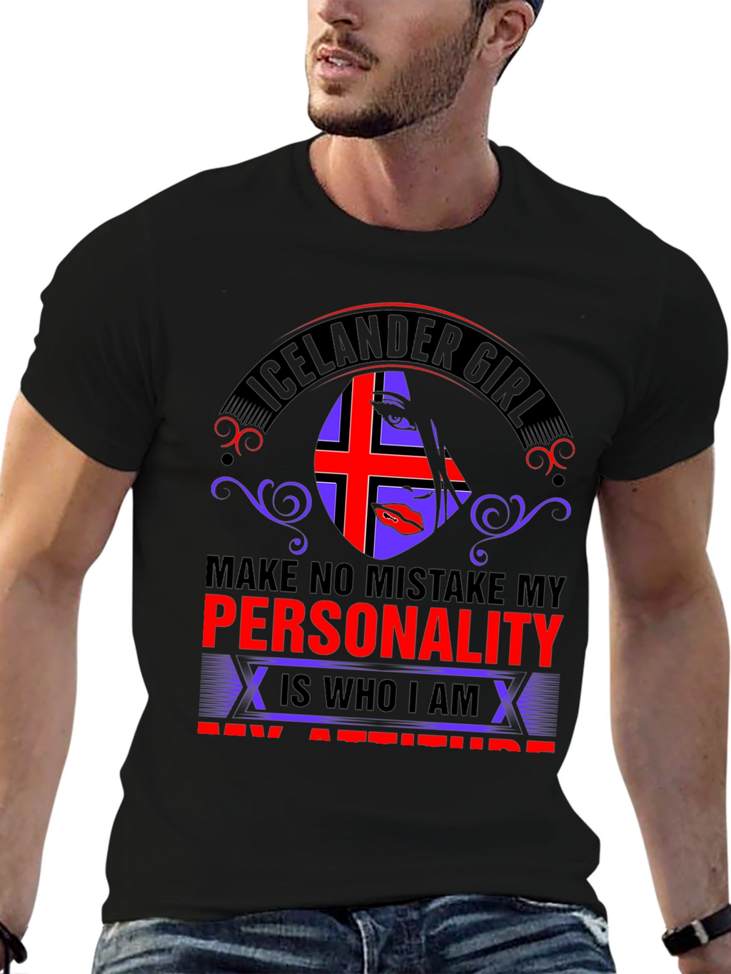Icelander Girl Personality Graphic T-Shirt
