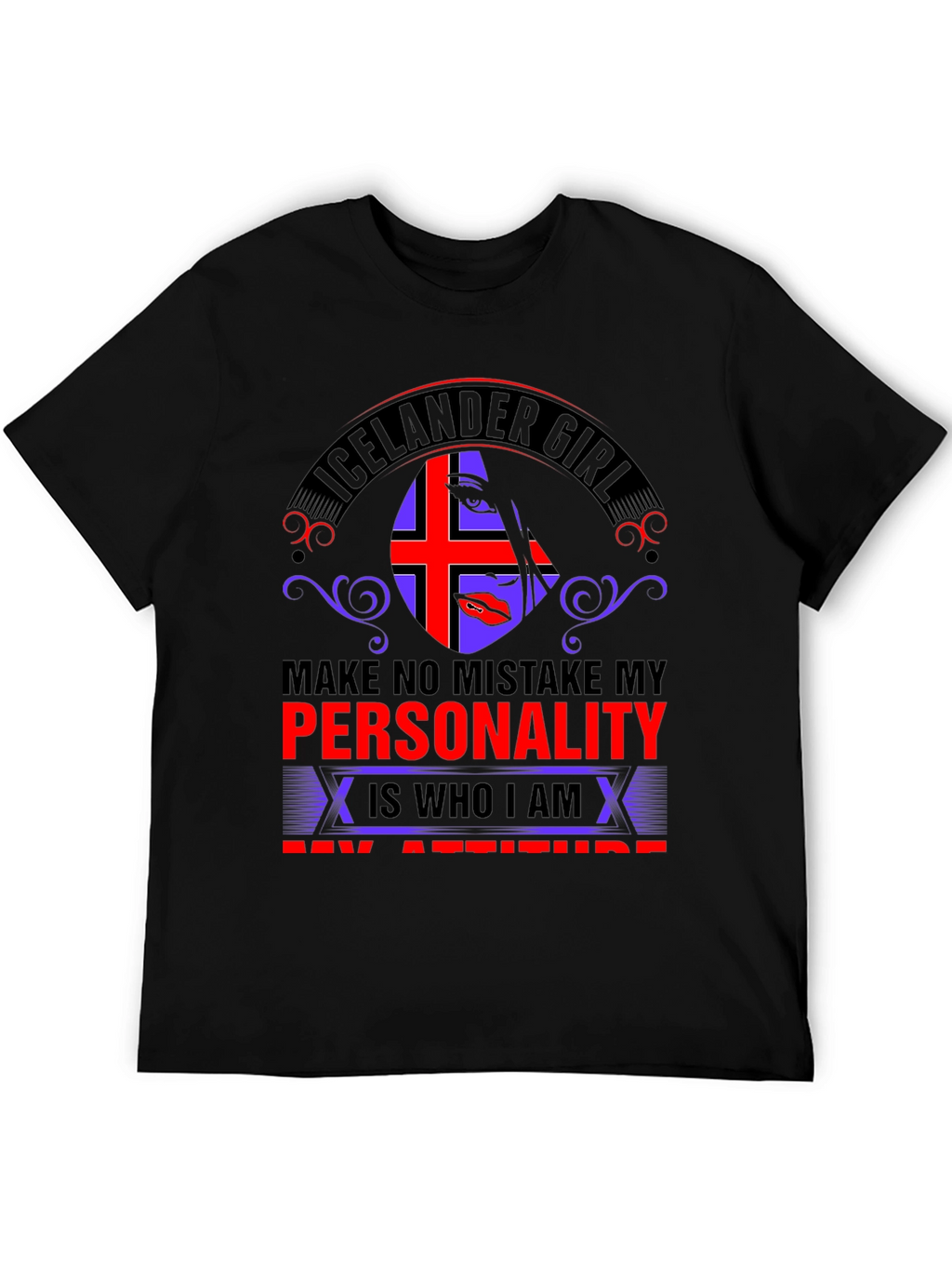 Icelander Girl Personality Graphic T-Shirt