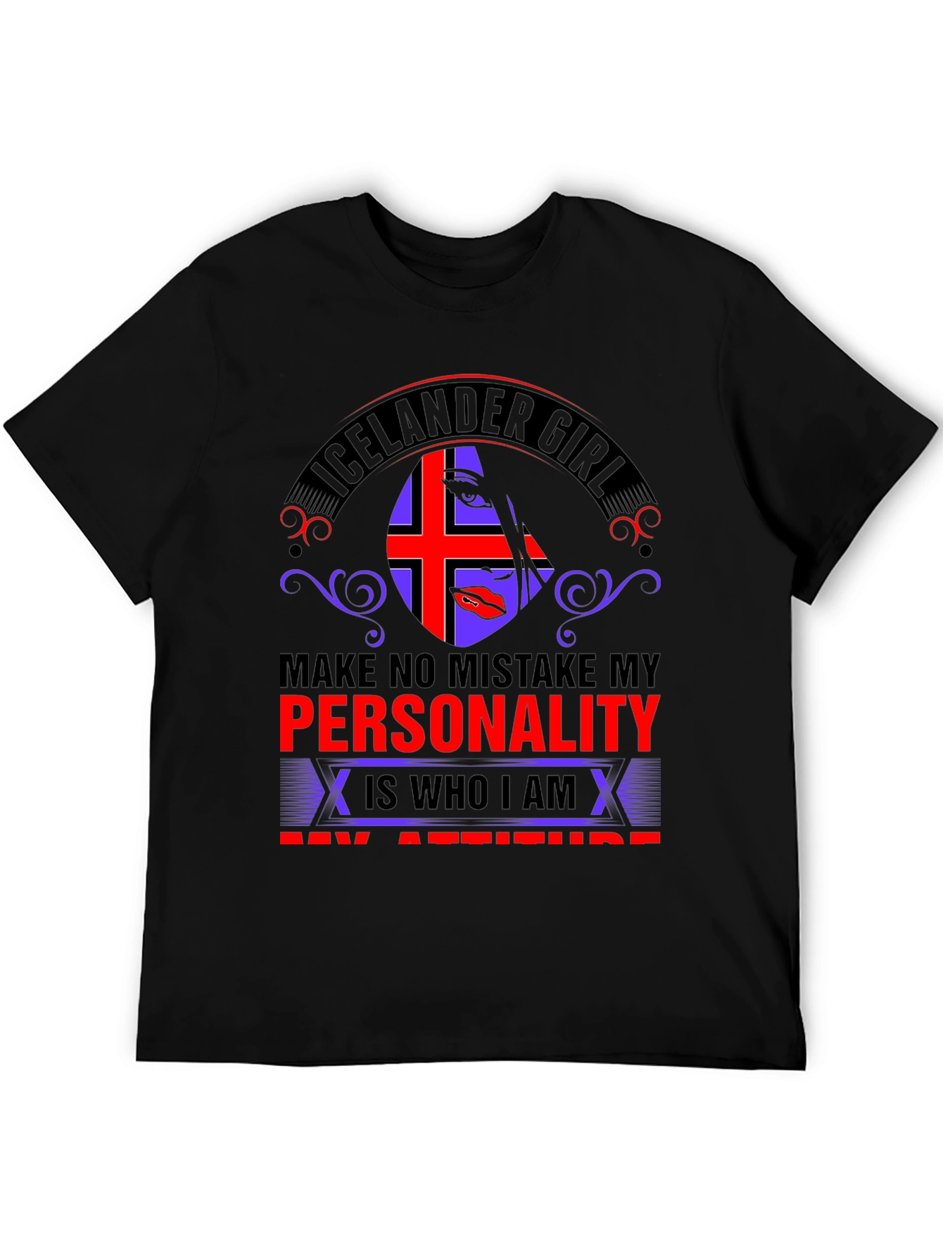 Icelander Girl Personality Graphic T-Shirt