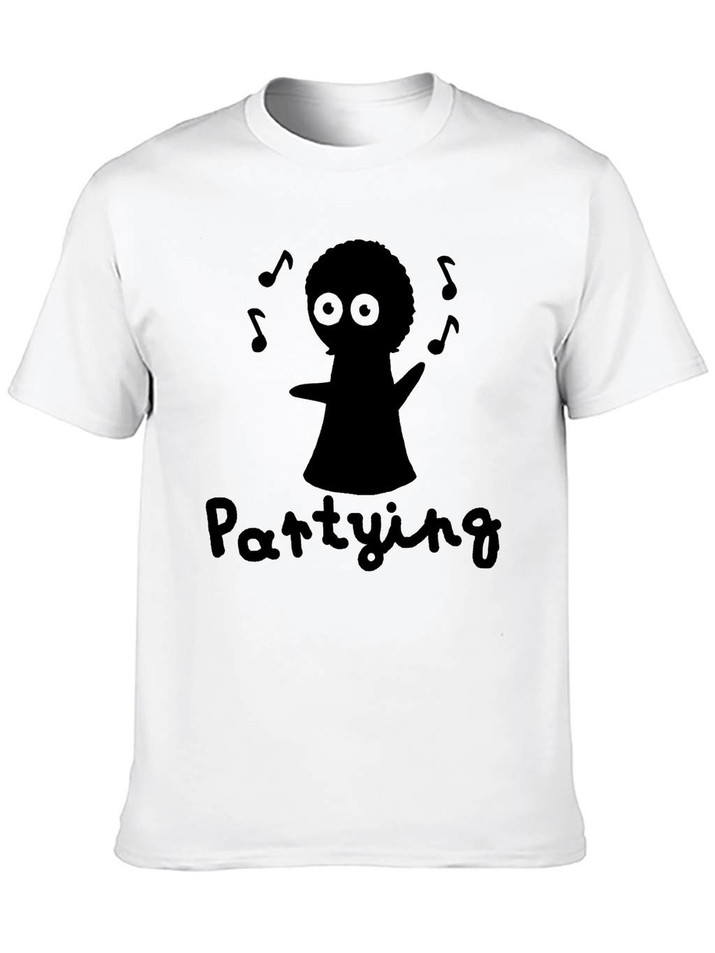 Party Time T-Shirt - Black Fun Graphic Tee