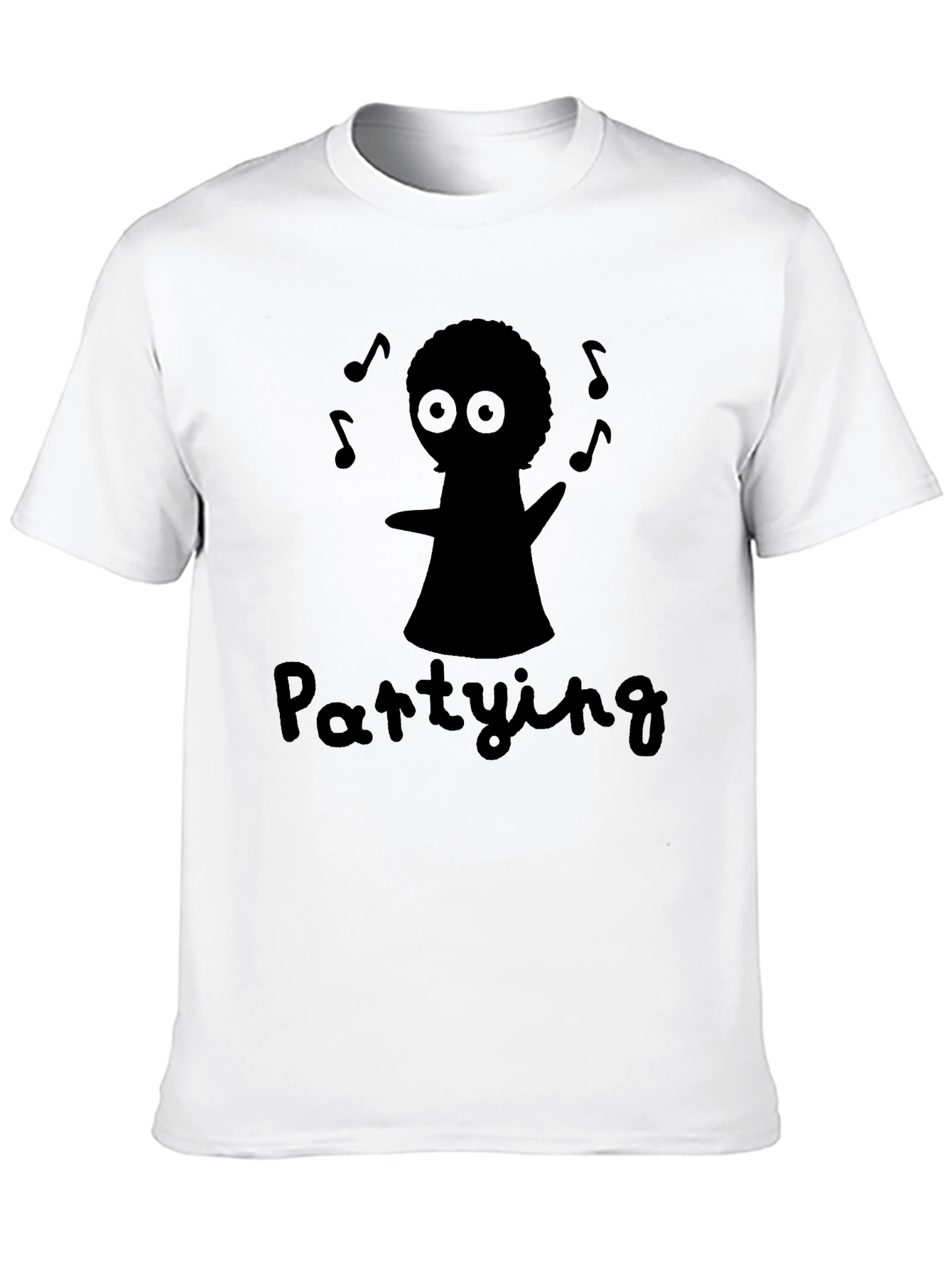 Party Time T-Shirt - Black Fun Graphic Tee
