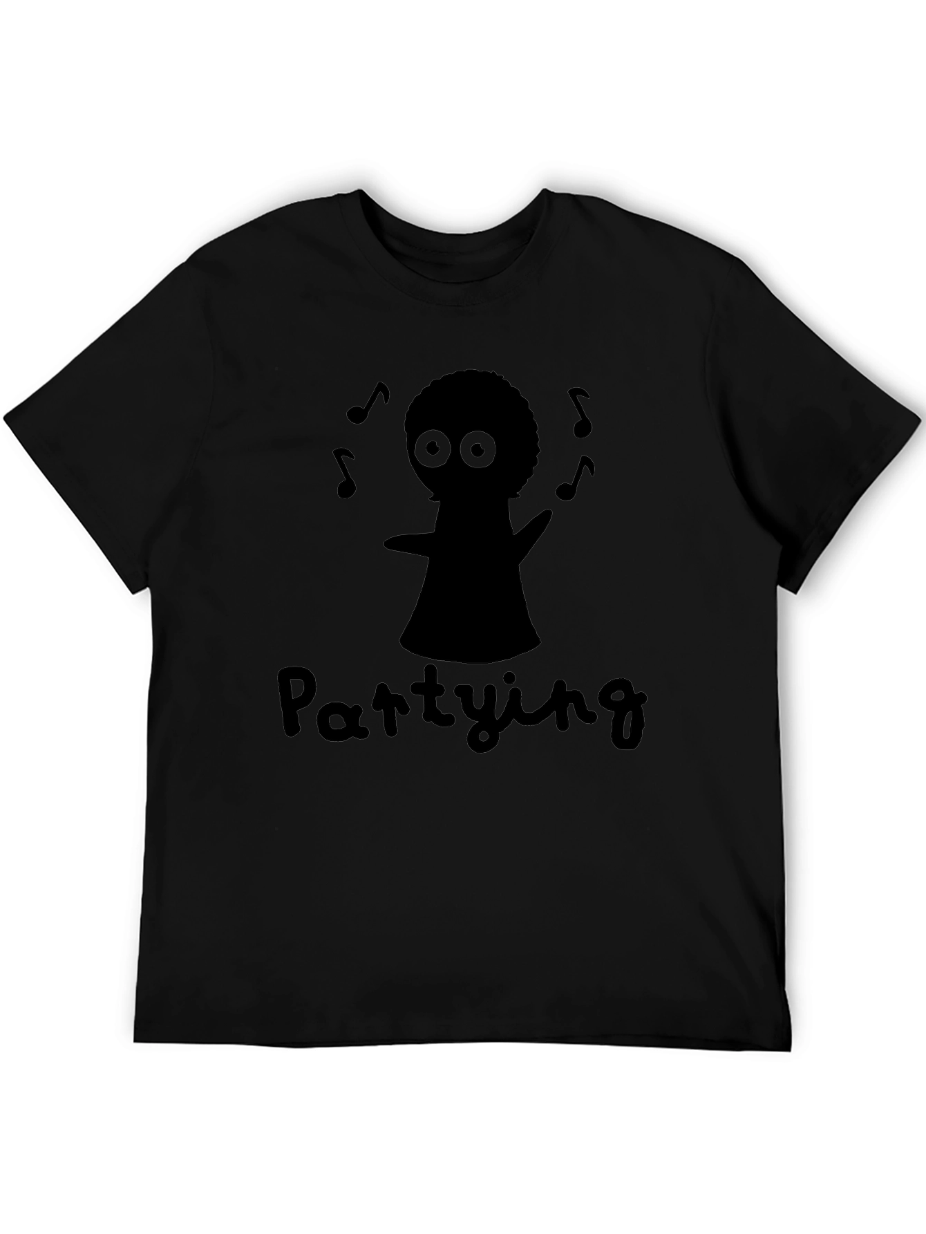 Party Time T-Shirt - Black Fun Graphic Tee