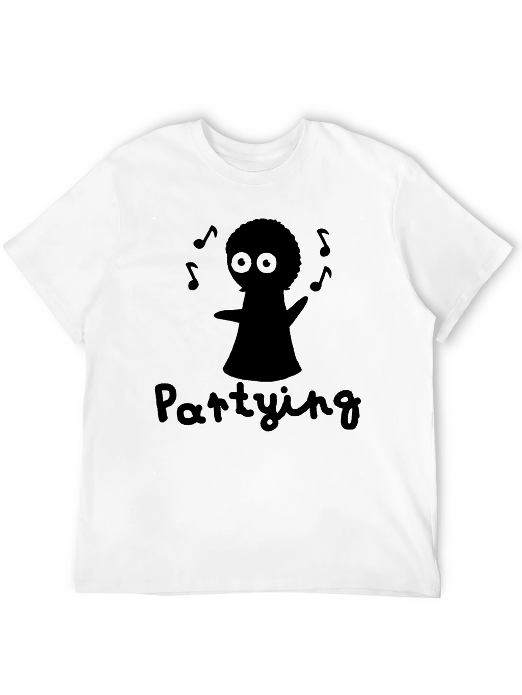 Party Time T-Shirt - Black Fun Graphic Tee