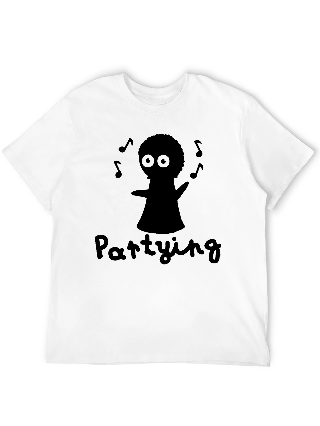 Party Time T-Shirt - Black Fun Graphic Tee