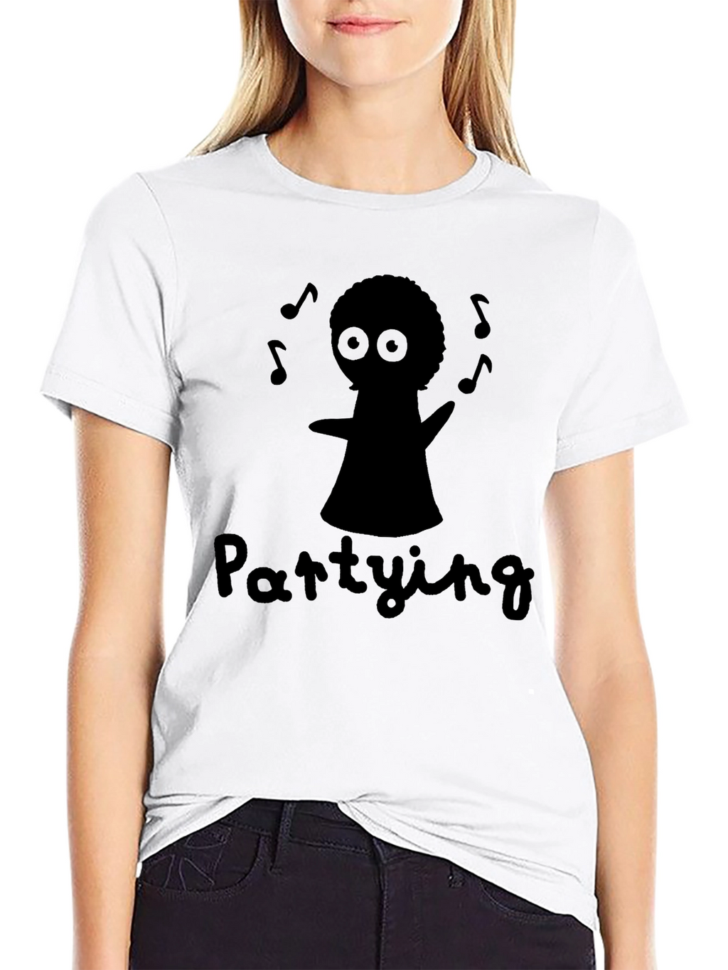 Party Time T-Shirt - Black Fun Graphic Tee