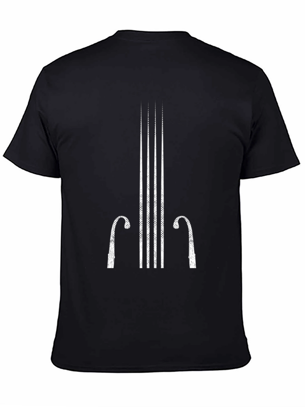 Abstract Cello Black T-Shirt
