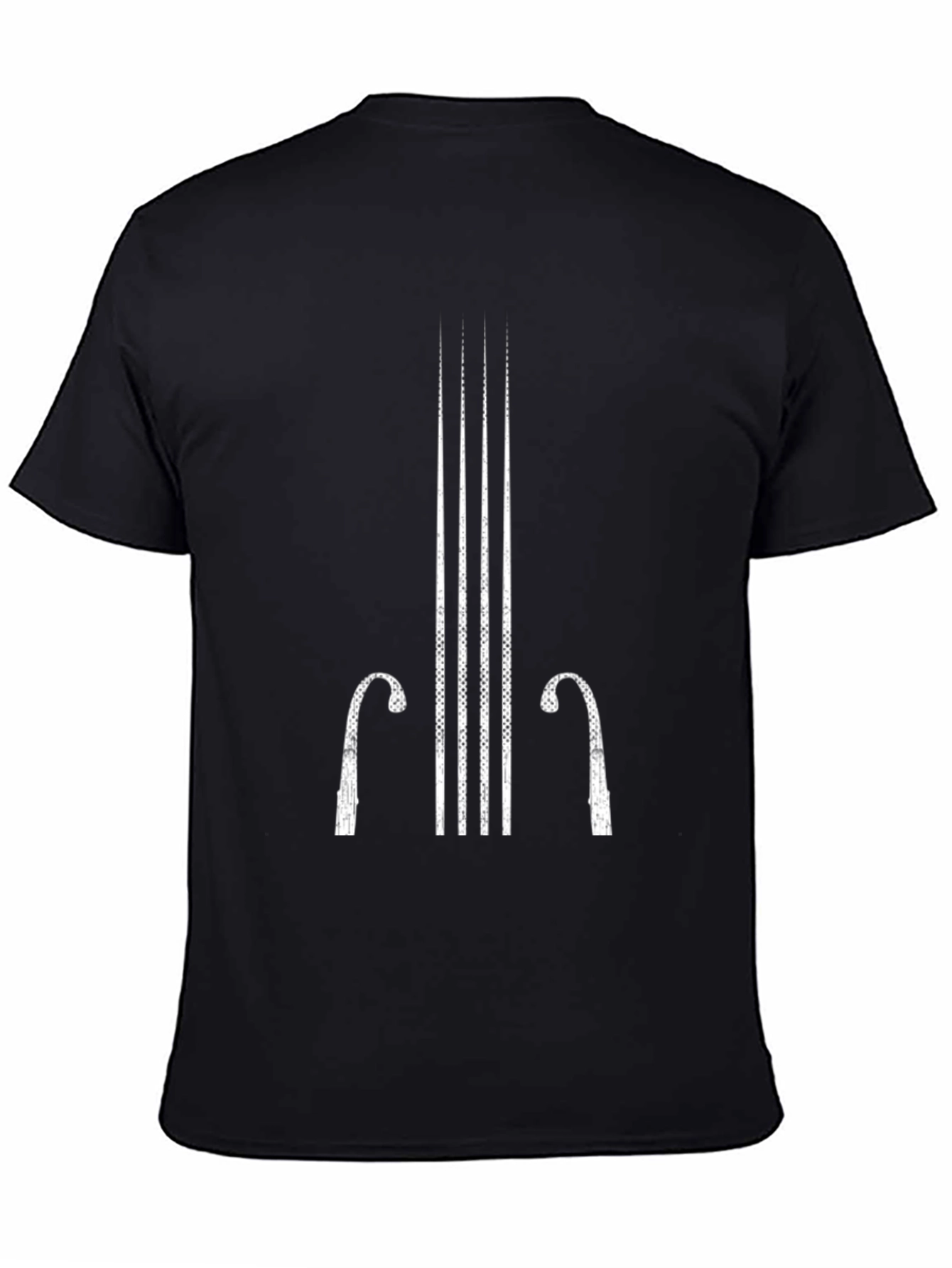 Abstract Cello Black T-Shirt