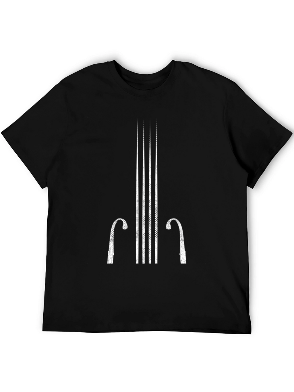 Abstract Cello Black T-Shirt