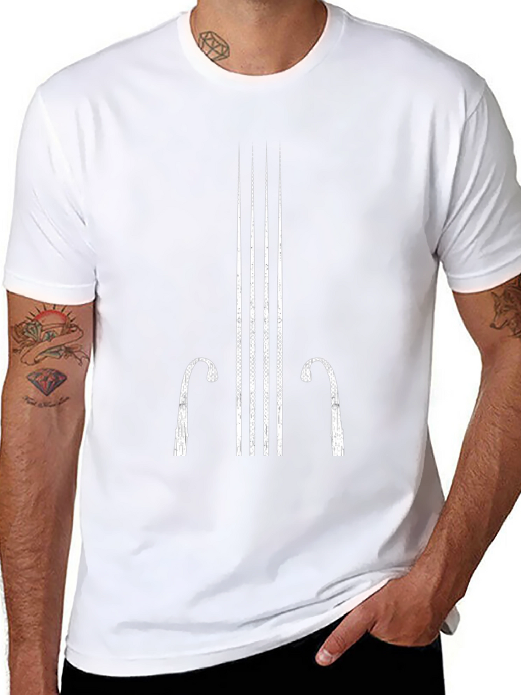 Abstract Cello Black T-Shirt