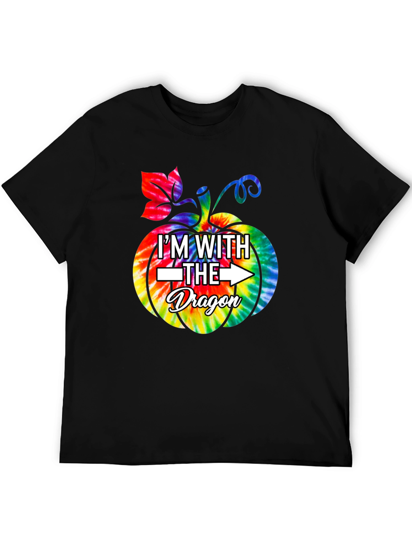 Im With the Dragon Tie-Dye Pumpkin T-Shirt