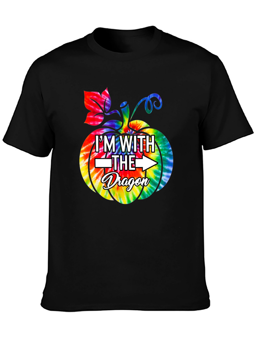 Im With the Dragon Tie-Dye Pumpkin T-Shirt