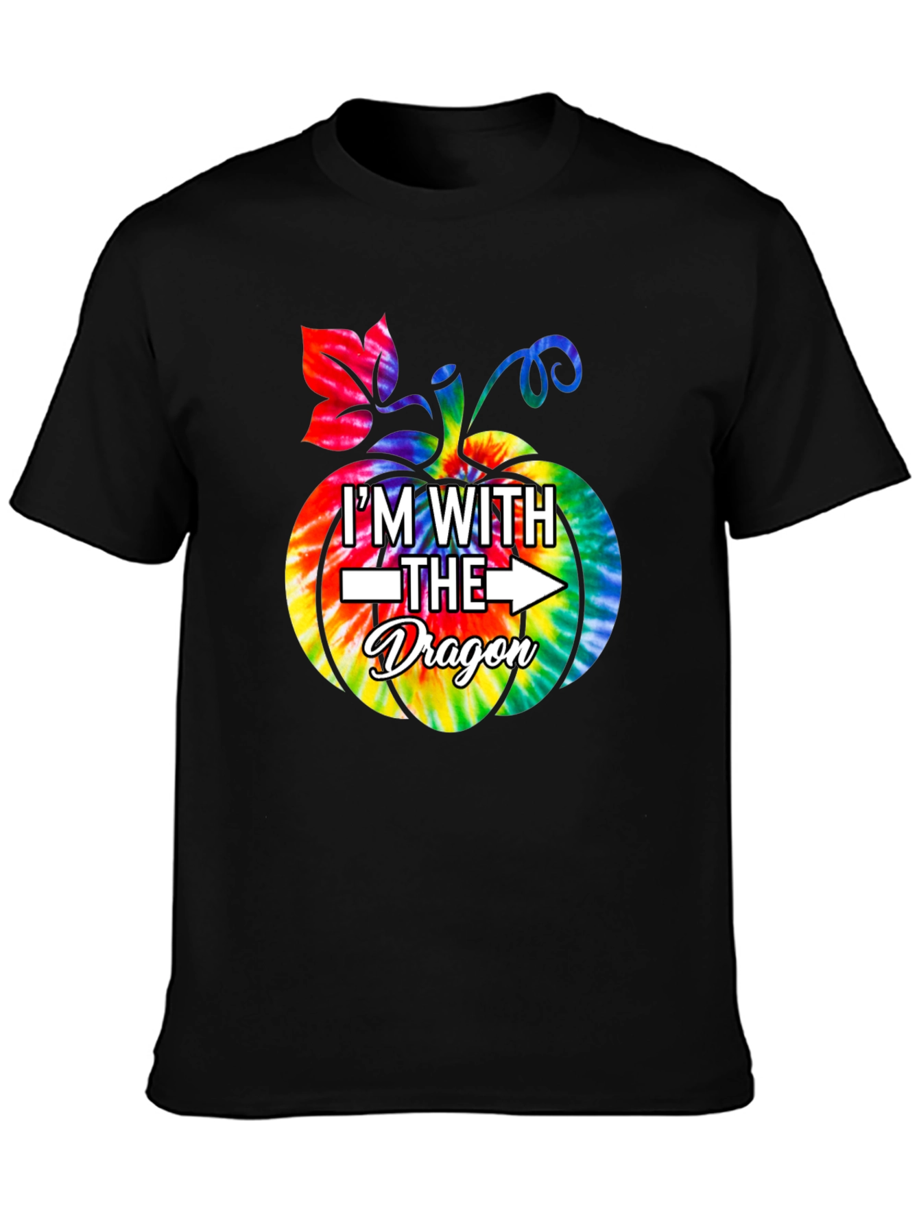 Im With the Dragon Tie-Dye Pumpkin T-Shirt