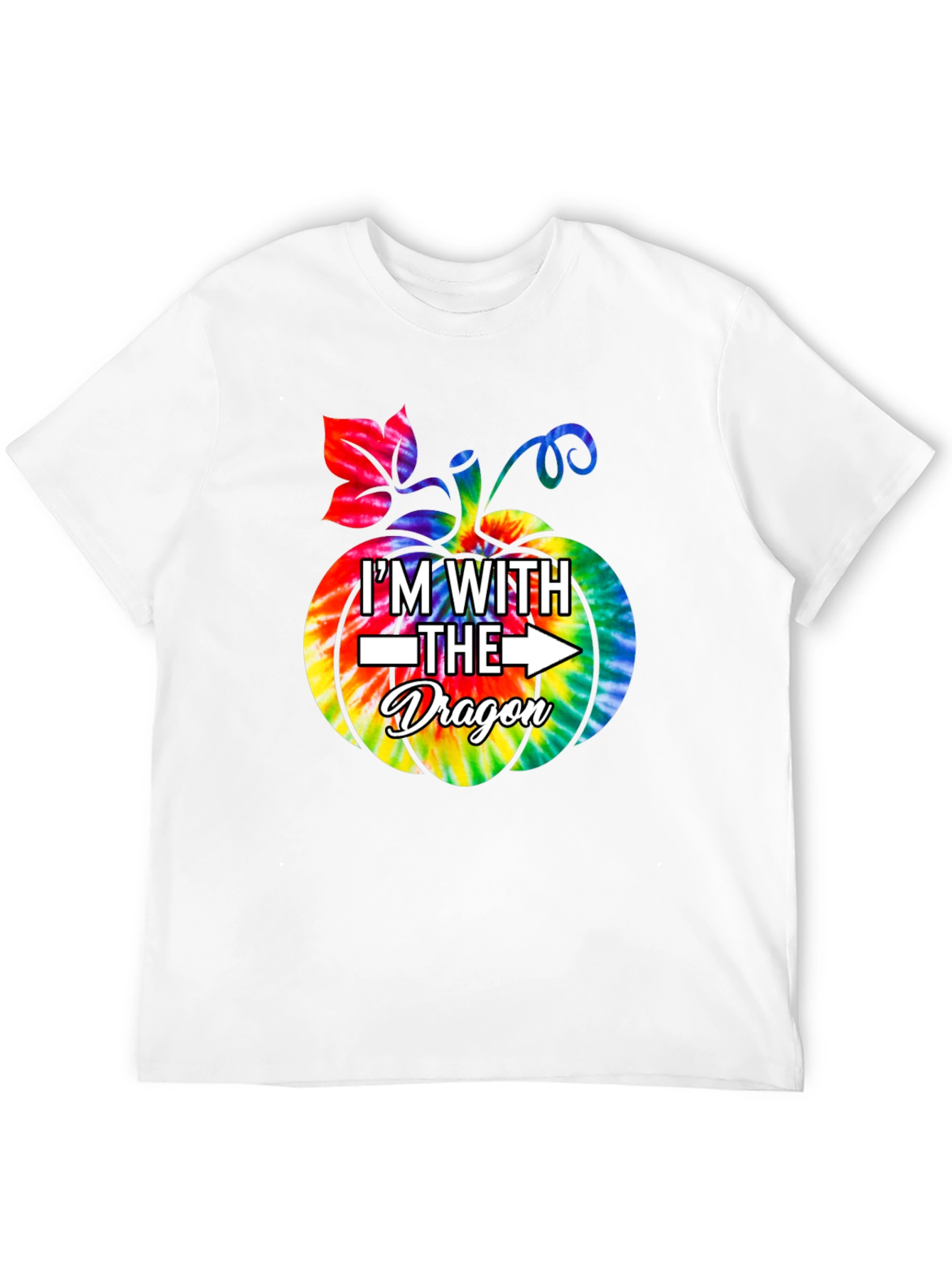 Im With the Dragon Tie-Dye Pumpkin T-Shirt