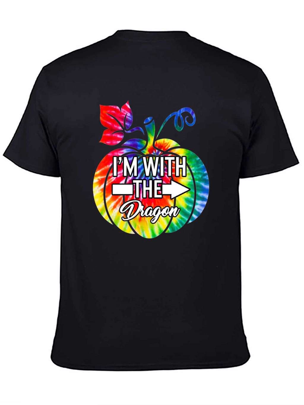 Im With the Dragon Tie-Dye Pumpkin T-Shirt