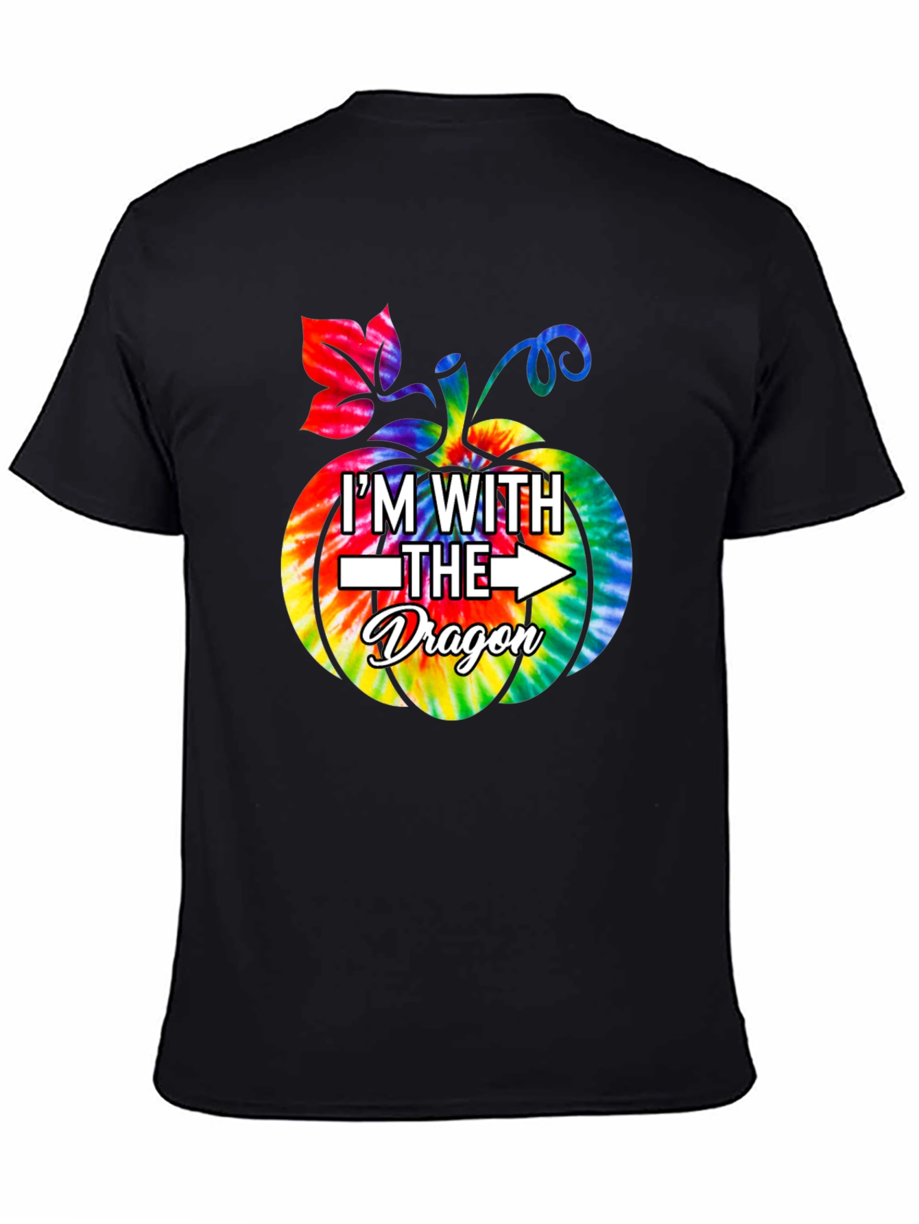 Im With the Dragon Tie-Dye Pumpkin T-Shirt