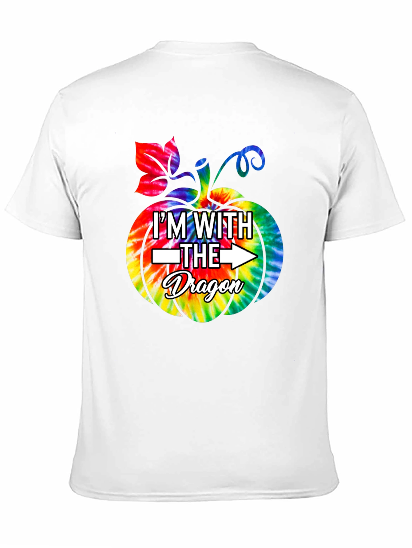 Im With the Dragon Tie-Dye Pumpkin T-Shirt