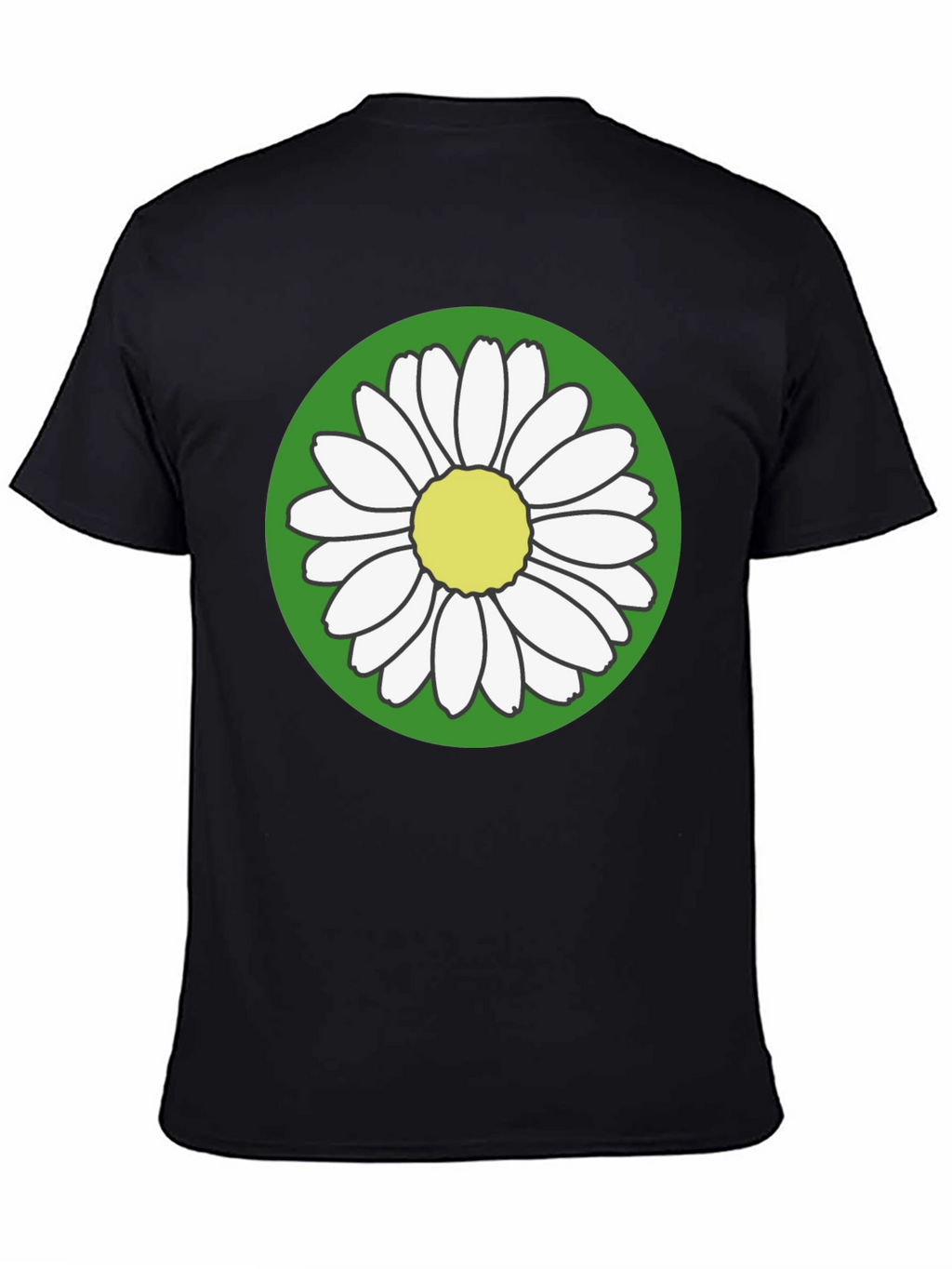 Daisy Flower Graphic Tee - Round Green Design