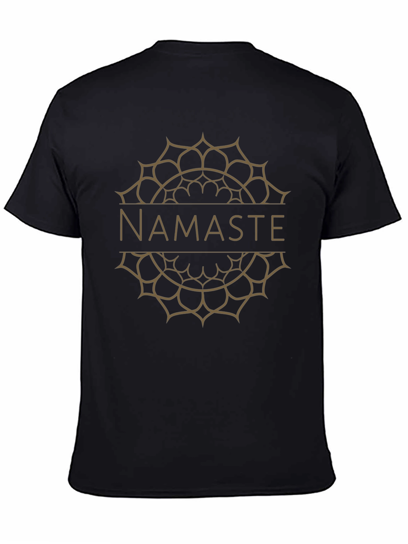 Namaste Mandala Graphic T-Shirt - Black