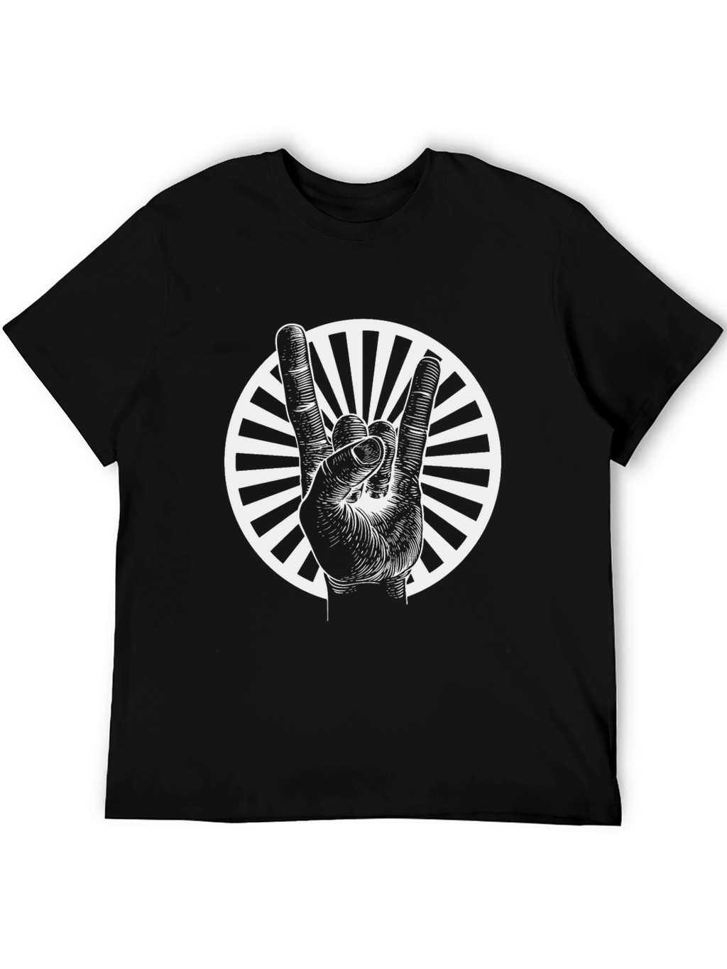 Rock On Black Graphic Tee