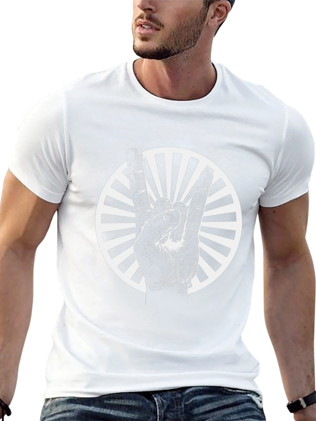 Rock On Black Graphic Tee