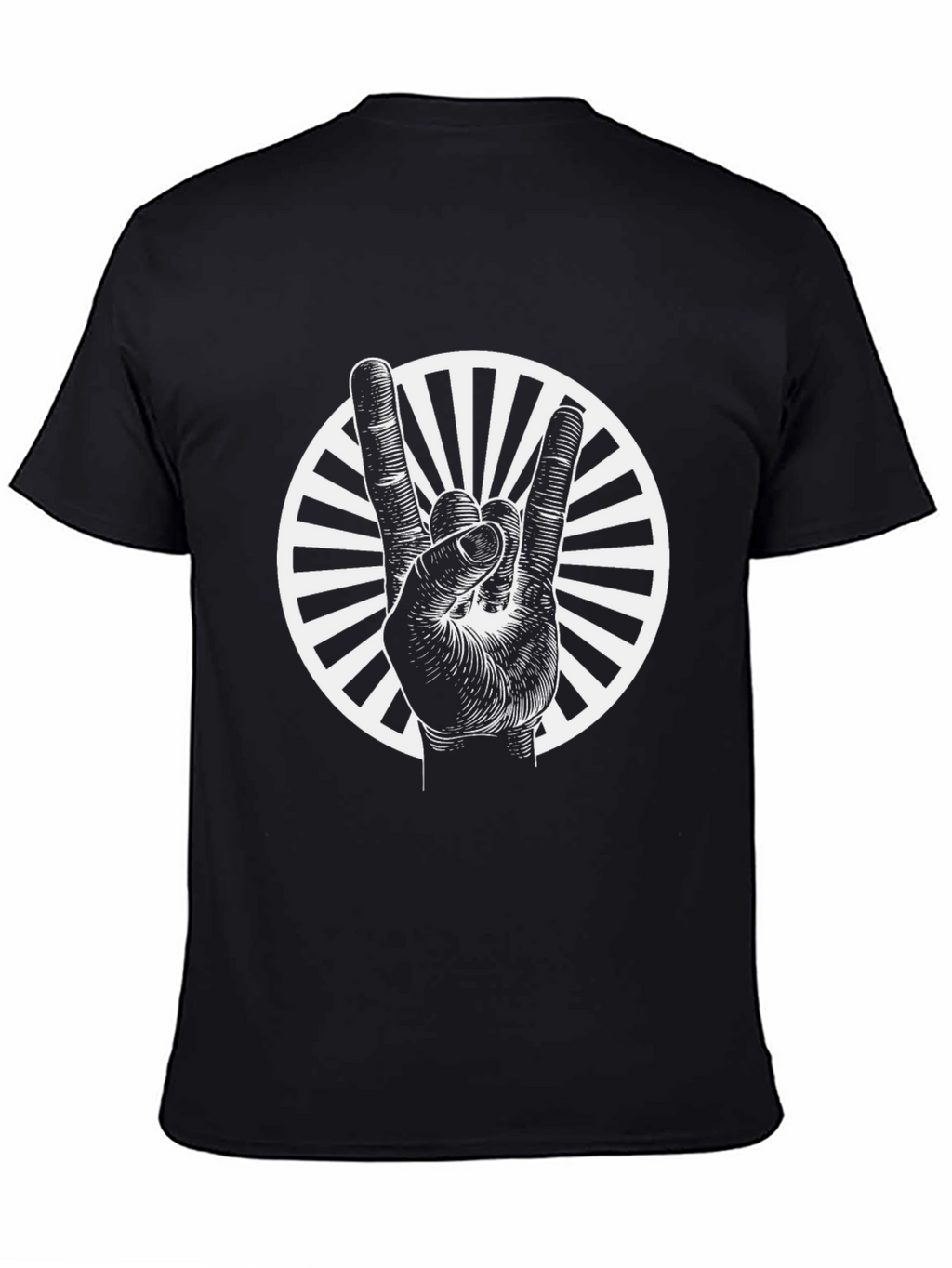 Rock On Black Graphic Tee