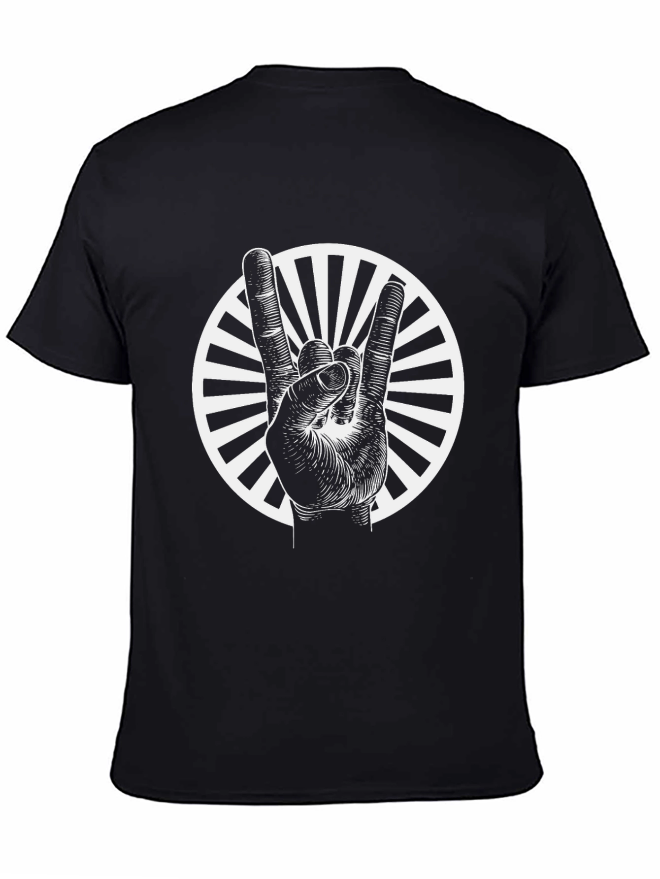 Rock On Black Graphic Tee