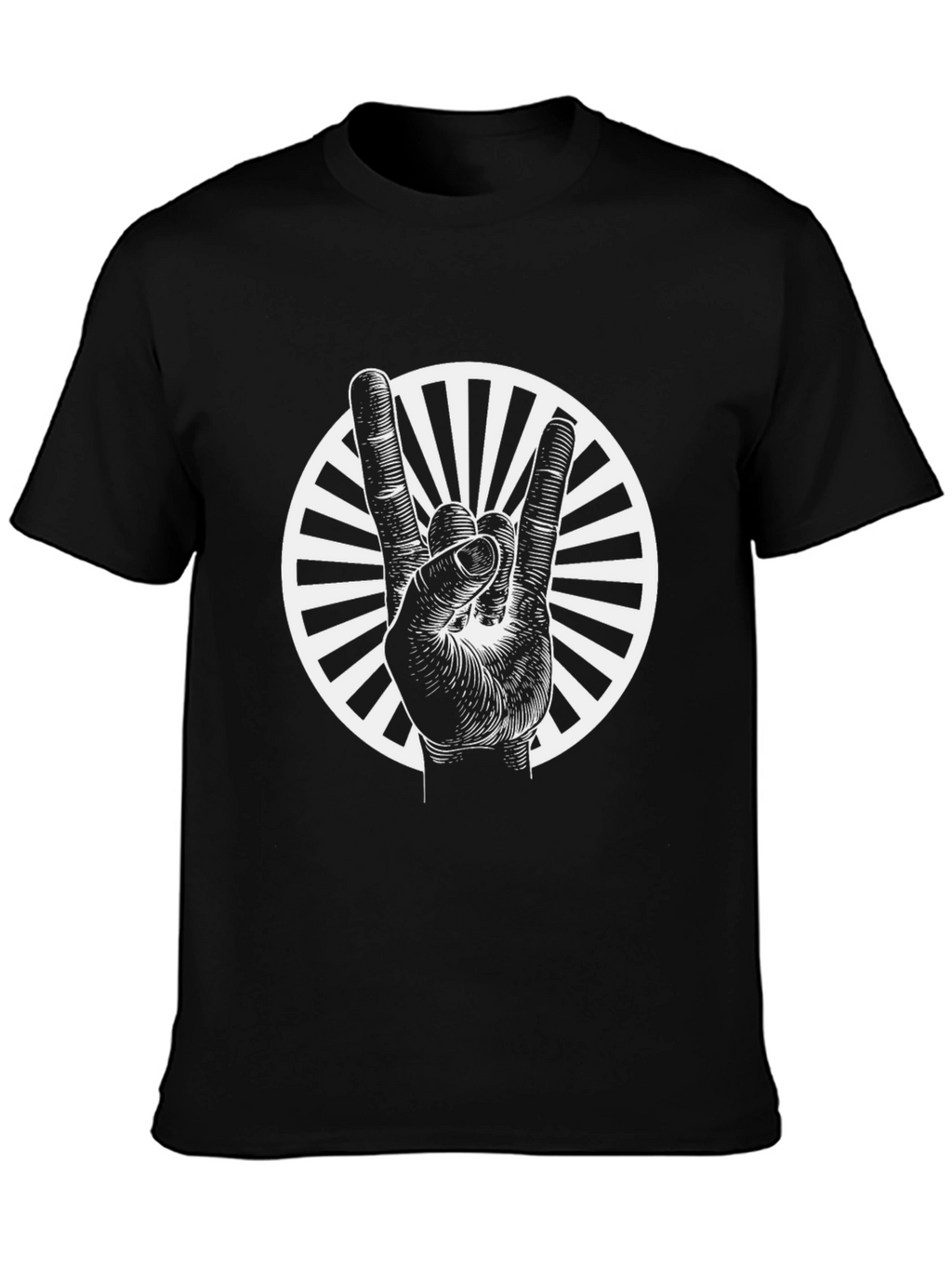 Rock On Black Graphic Tee