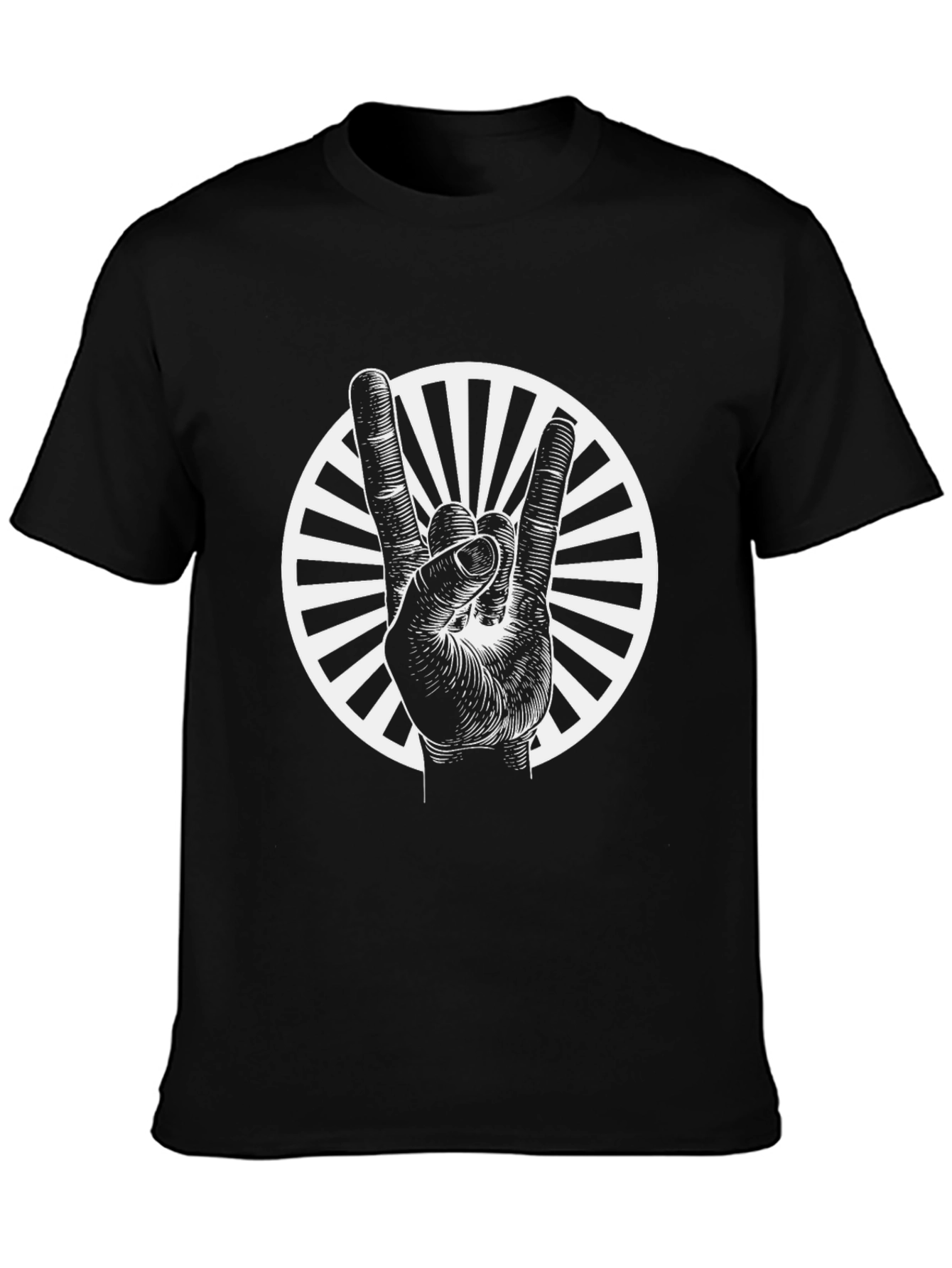 Rock On Black Graphic Tee