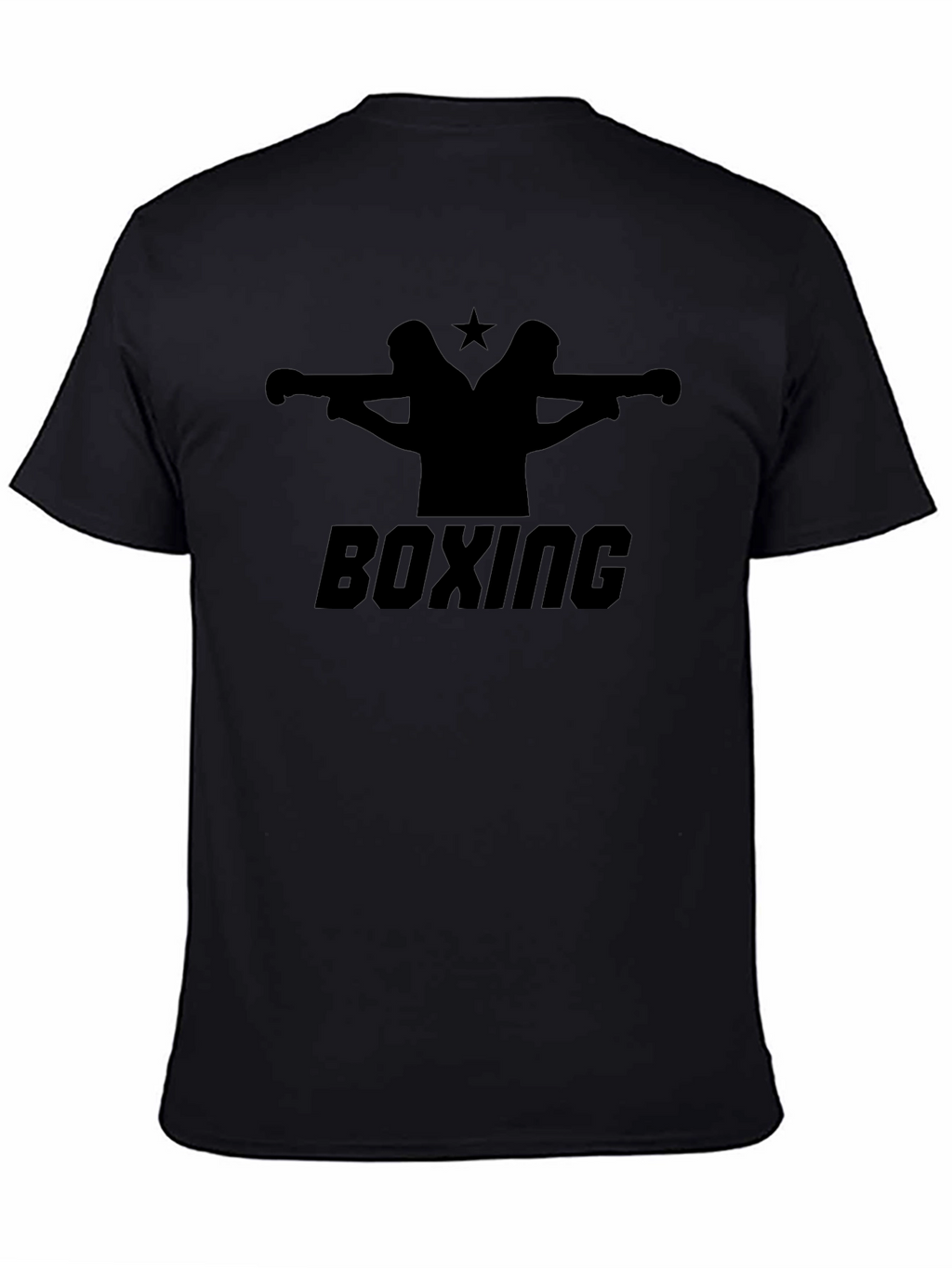 Boxing Graphic Print T-Shirt - Black