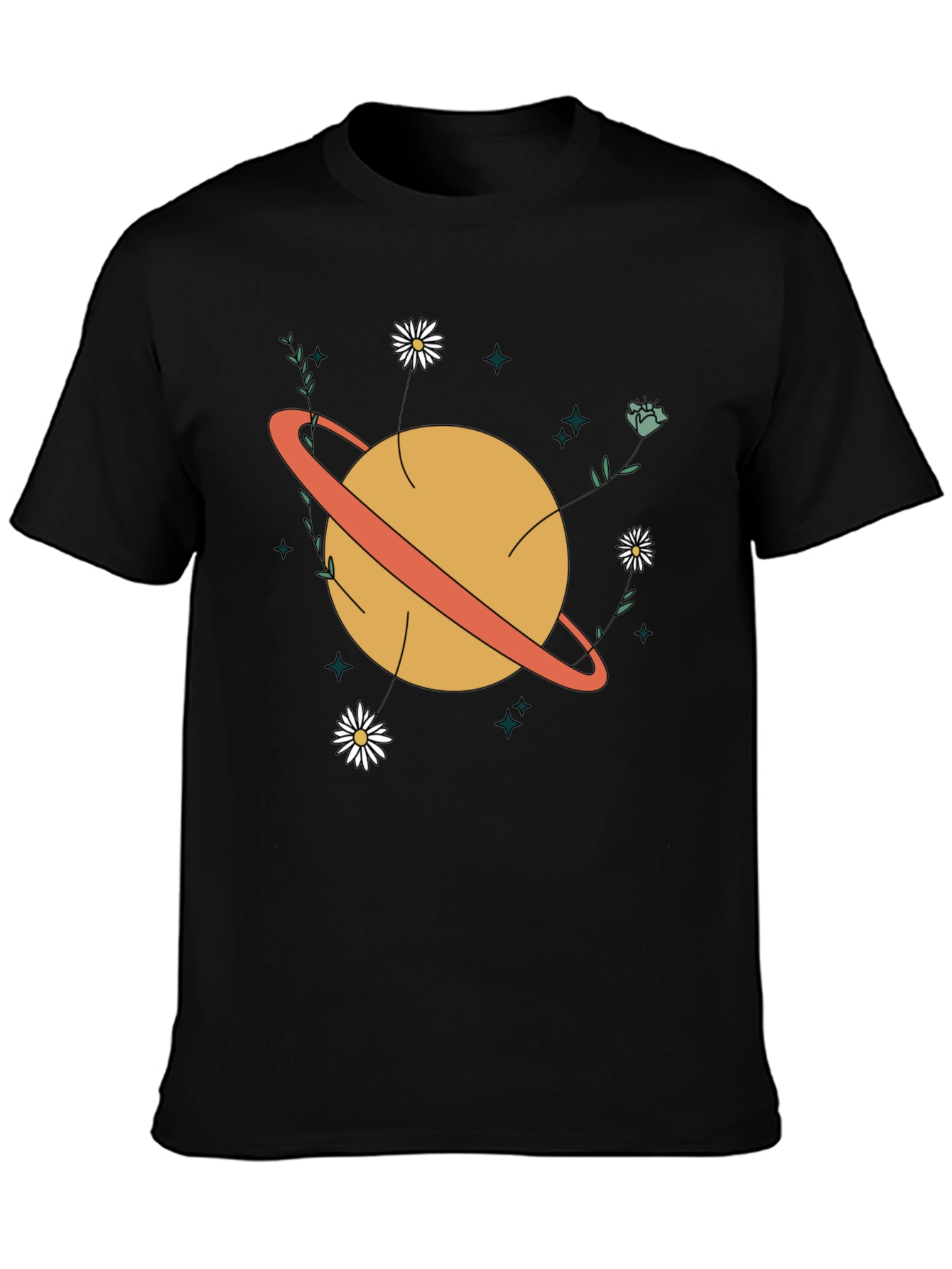 Planet Flowers Graphic T-Shirt