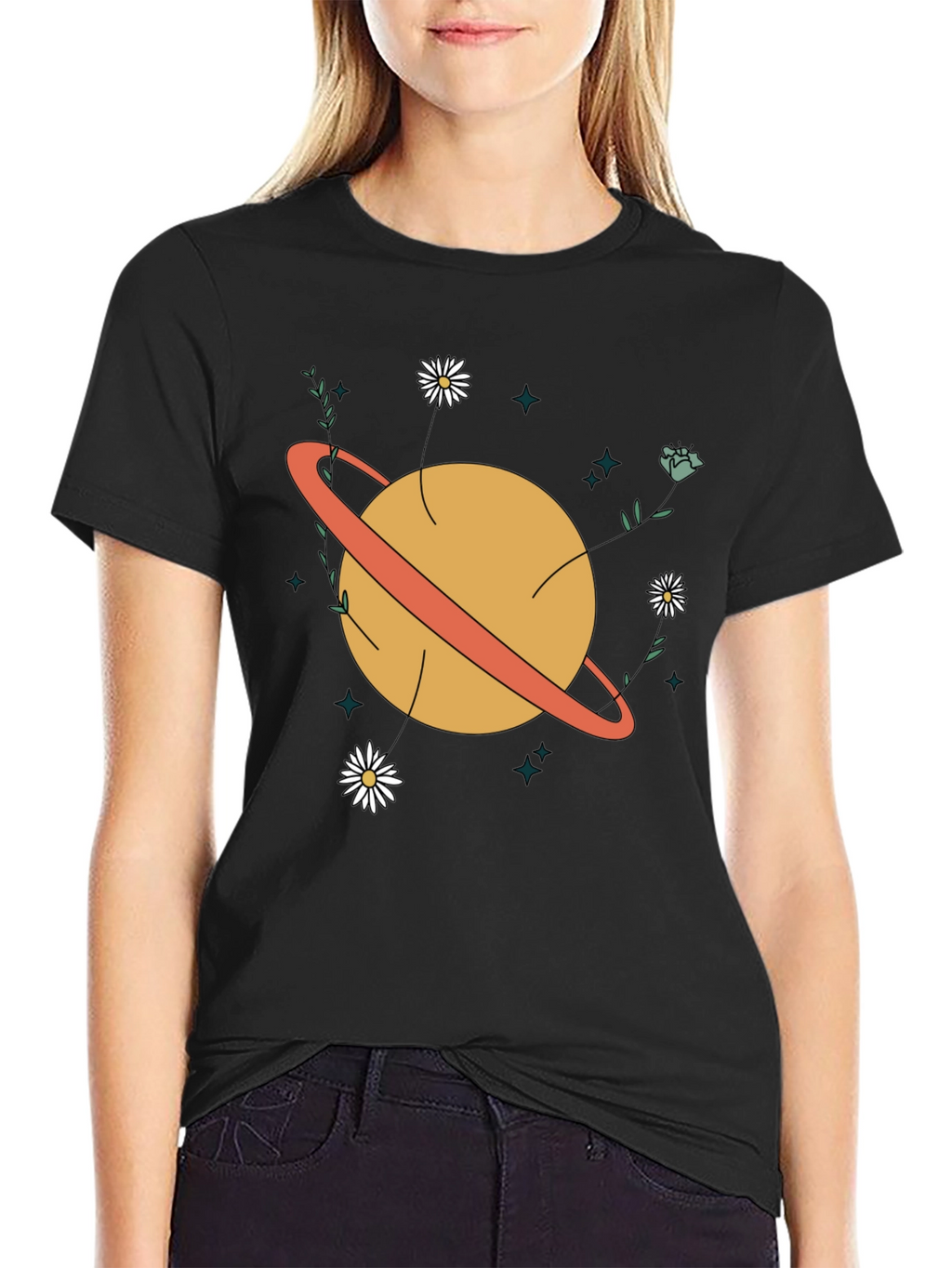 Planet Flowers Graphic T-Shirt