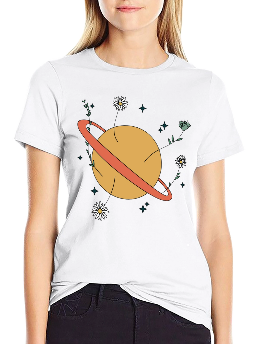 Planet Flowers Graphic T-Shirt