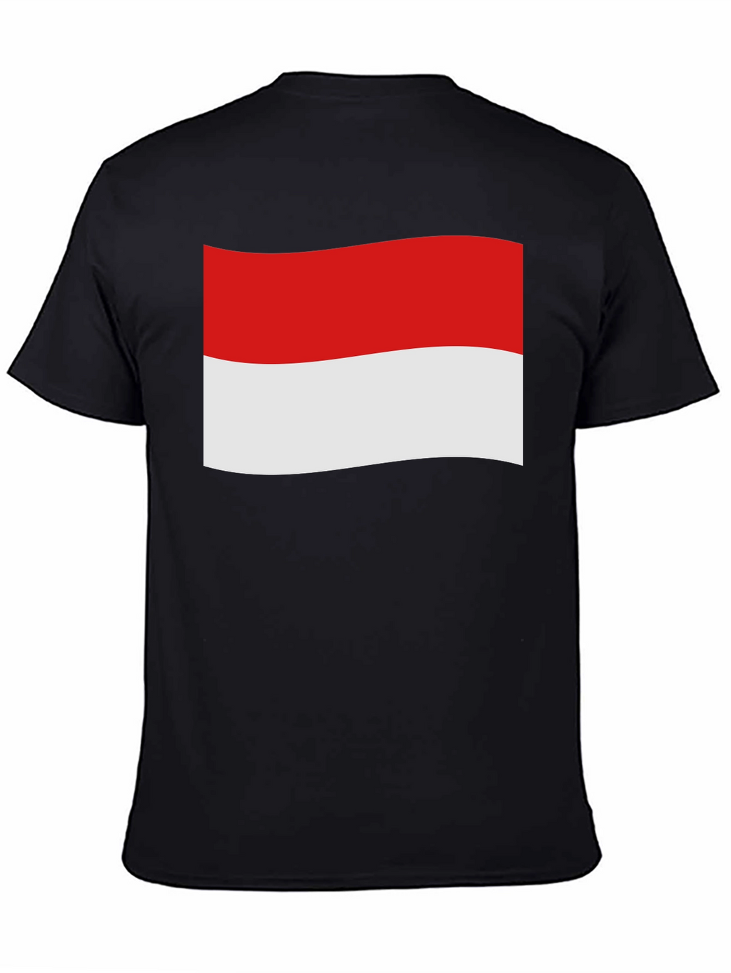 Indonesia Flag Graphic Black T-Shirt
