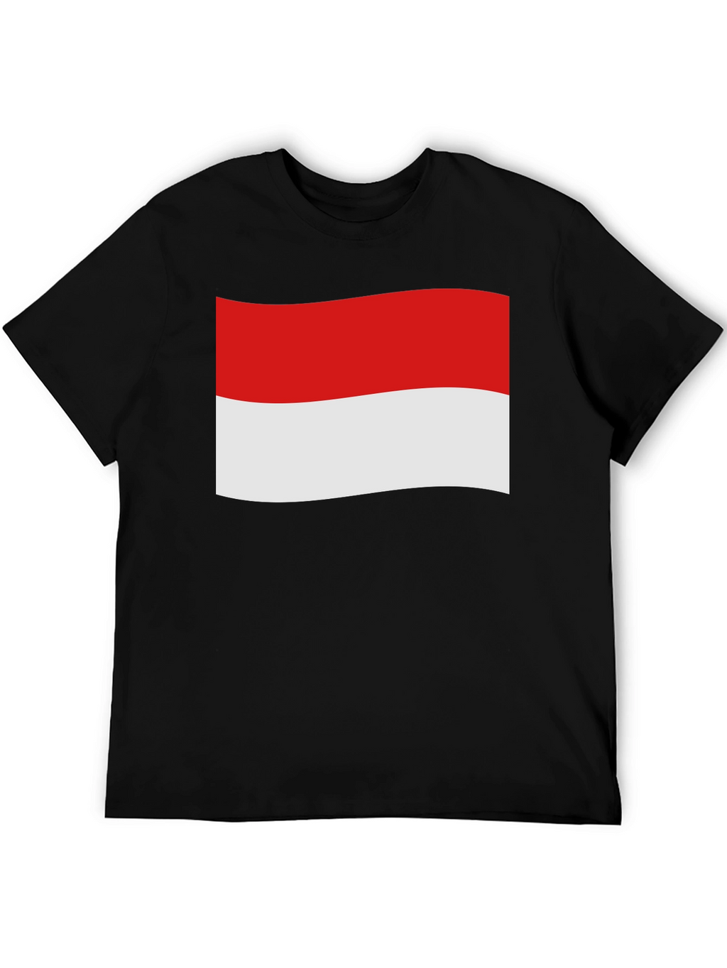 Indonesia Flag Graphic Black T-Shirt