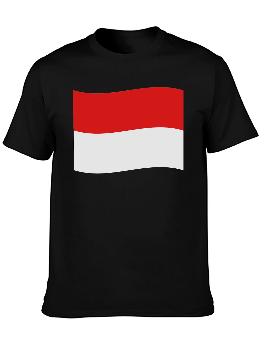 Indonesia Flag Graphic Black T-Shirt