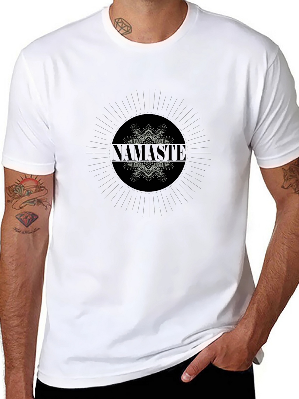 Namaste Graphic Black T-Shirt