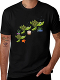Turtle Family Black Graphic Tee