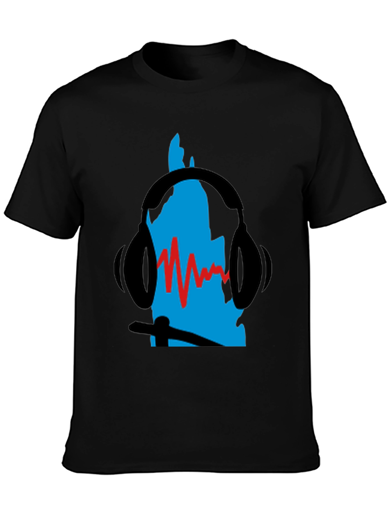 DJ Headphones Graphic Tee - Black