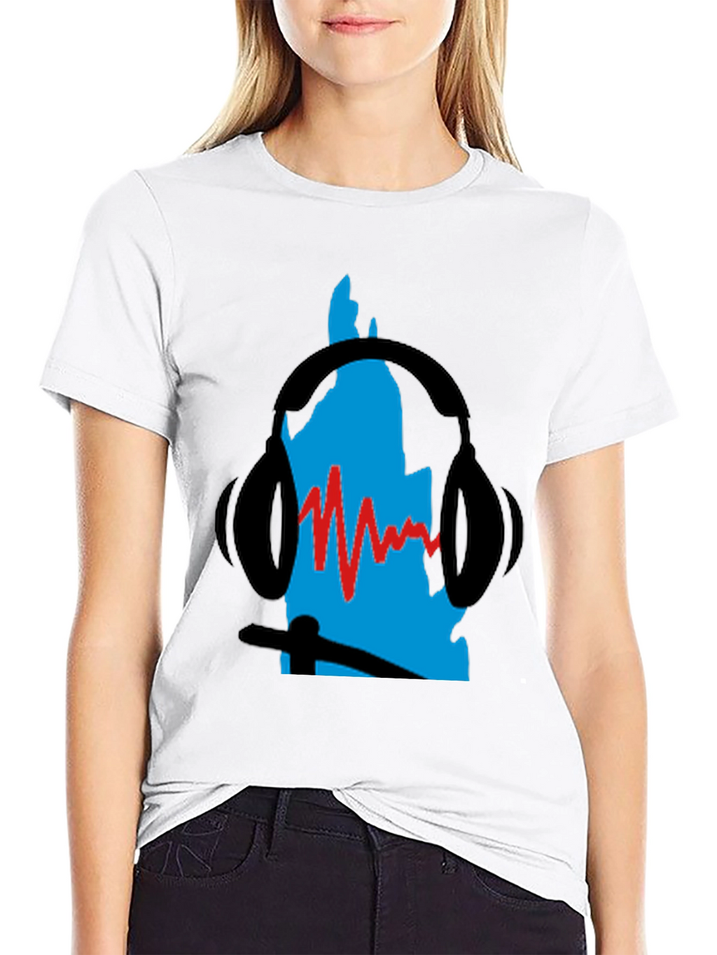 DJ Headphones Graphic Tee - Black