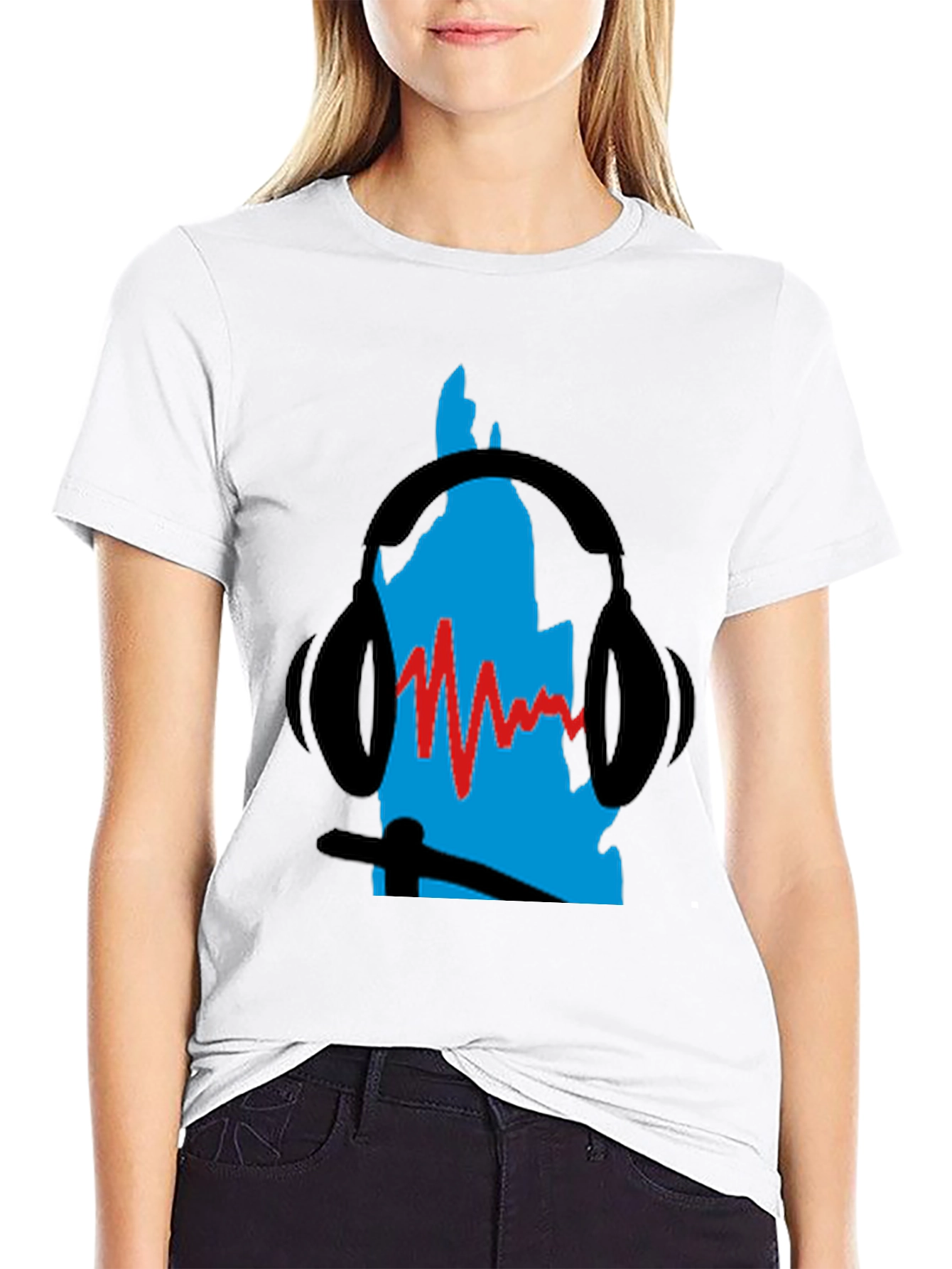 DJ Headphones Graphic Tee - Black