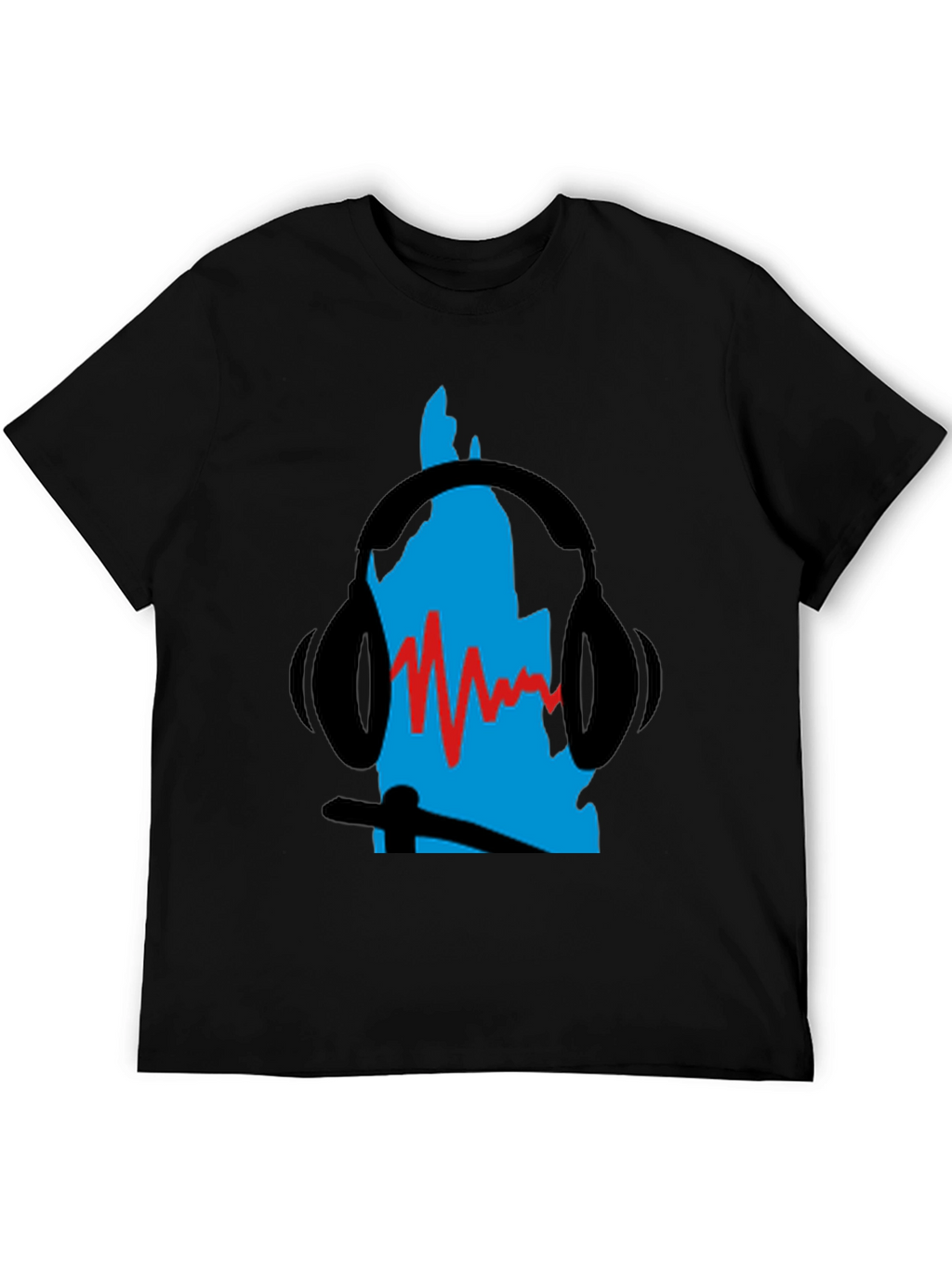DJ Headphones Graphic Tee - Black