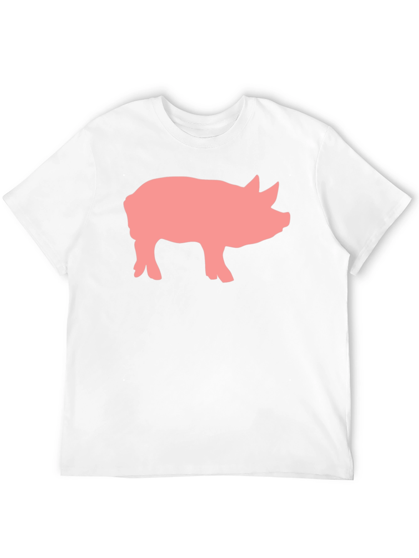 Pig Graphic Print Black Crew Neck T-Shirt