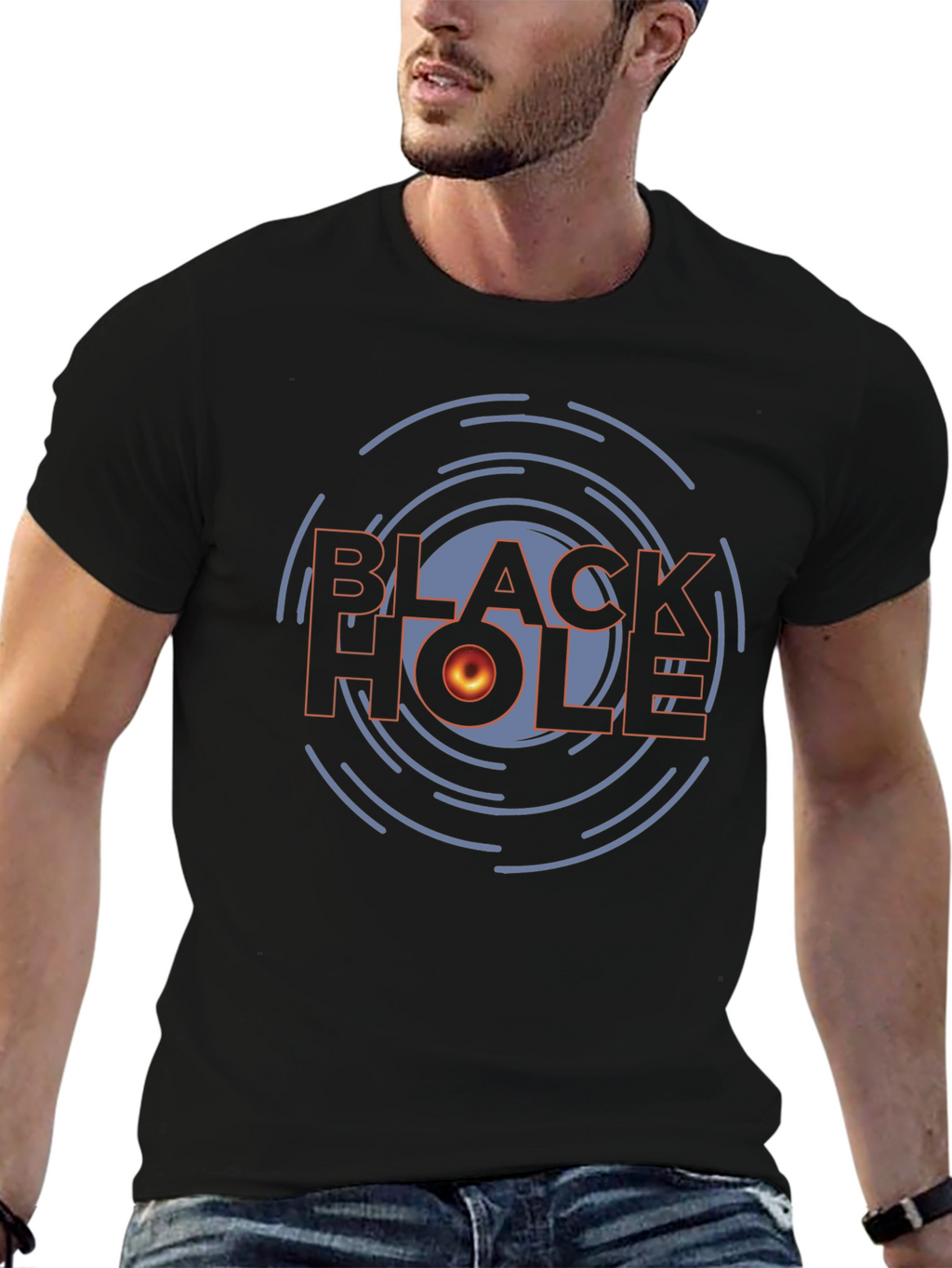 Black Hole Graphic T-Shirt - Sci-Fi Design