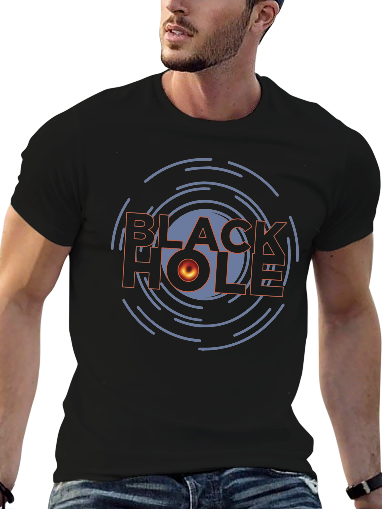Black Hole Graphic T-Shirt - Sci-Fi Design